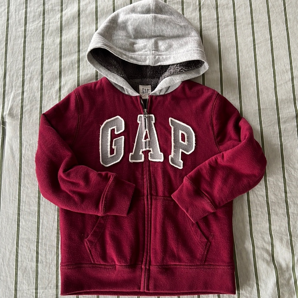 Gap Kids Sherpa Lined Hooded Jacket size Small (6-7)